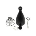 GLOBOSTAR® SOBRINO 999-0110 Vintage Κρεμαστό Φωτιστικό Οροφής με Ντουί 1 x E27 AC 220-240V IP20 – Μαύρο – Μ26 x Π26 x Υ70cm