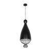 GLOBOSTAR® SOBRINO 999-0110 Vintage Κρεμαστό Φωτιστικό Οροφής με Ντουί 1 x E27 AC 220-240V IP20 – Μαύρο – Μ26 x Π26 x Υ70cm