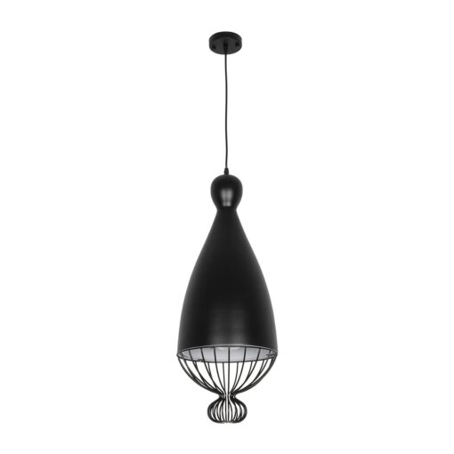 GLOBOSTAR® SOBRINO 999-0110 Vintage Κρεμαστό Φωτιστικό Οροφής με Ντουί 1 x E27 AC 220-240V IP20 – Μαύρο – Μ26 x Π26 x Υ70cm