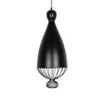 GLOBOSTAR® SOBRINO 999-0110 Vintage Κρεμαστό Φωτιστικό Οροφής με Ντουί 1 x E27 AC 220-240V IP20 – Μαύρο – Μ26 x Π26 x Υ70cm
