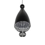 GLOBOSTAR® SOBRINO 999-0110 Vintage Κρεμαστό Φωτιστικό Οροφής με Ντουί 1 x E27 AC 220-240V IP20 – Μαύρο – Μ26 x Π26 x Υ70cm