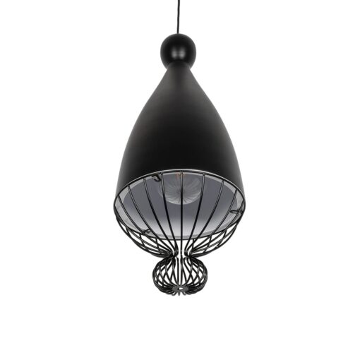 GLOBOSTAR® SOBRINO 999-0110 Vintage Κρεμαστό Φωτιστικό Οροφής με Ντουί 1 x E27 AC 220-240V IP20 – Μαύρο – Μ26 x Π26 x Υ70cm