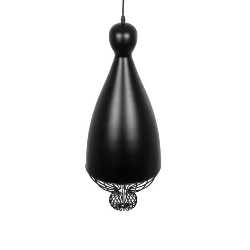 GLOBOSTAR® SOBRINO 999-0110 Vintage Κρεμαστό Φωτιστικό Οροφής με Ντουί 1 x E27 AC 220-240V IP20 – Μαύρο – Μ26 x Π26 x Υ70cm