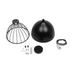 GLOBOSTAR® SOBRINO 999-0111 Vintage Κρεμαστό Φωτιστικό Οροφής με Ντουί 1 x E27 AC 220-240V IP20 – Μαύρο – Μ28 x Π28 x Υ47cm