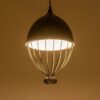 GLOBOSTAR® SOBRINO 999-0111 Vintage Κρεμαστό Φωτιστικό Οροφής με Ντουί 1 x E27 AC 220-240V IP20 – Μαύρο – Μ28 x Π28 x Υ47cm