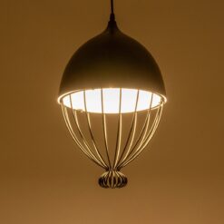 GLOBOSTAR® SOBRINO 999-0111 Vintage Κρεμαστό Φωτιστικό Οροφής με Ντουί 1 x E27 AC 220-240V IP20 – Μαύρο – Μ28 x Π28 x Υ47cm
