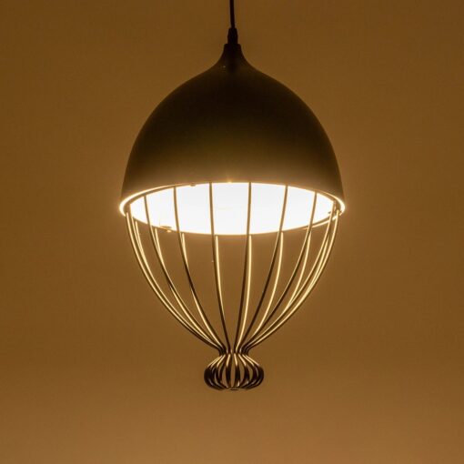 GLOBOSTAR® SOBRINO 999-0111 Vintage Κρεμαστό Φωτιστικό Οροφής με Ντουί 1 x E27 AC 220-240V IP20 – Μαύρο – Μ28 x Π28 x Υ47cm