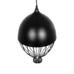 GLOBOSTAR® SOBRINO 999-0111 Vintage Κρεμαστό Φωτιστικό Οροφής με Ντουί 1 x E27 AC 220-240V IP20 – Μαύρο – Μ28 x Π28 x Υ47cm