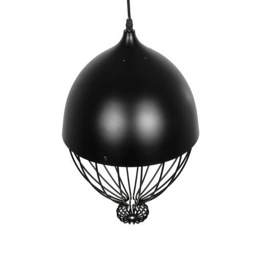 GLOBOSTAR® SOBRINO 999-0111 Vintage Κρεμαστό Φωτιστικό Οροφής με Ντουί 1 x E27 AC 220-240V IP20 – Μαύρο – Μ28 x Π28 x Υ47cm