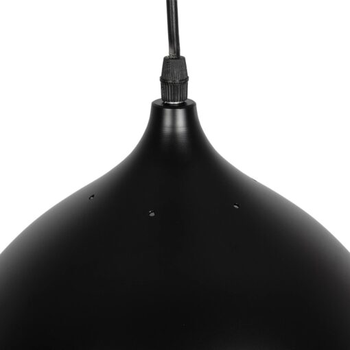 GLOBOSTAR® SOBRINO 999-0111 Vintage Κρεμαστό Φωτιστικό Οροφής με Ντουί 1 x E27 AC 220-240V IP20 – Μαύρο – Μ28 x Π28 x Υ47cm