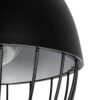 GLOBOSTAR® SOBRINO 999-0111 Vintage Κρεμαστό Φωτιστικό Οροφής με Ντουί 1 x E27 AC 220-240V IP20 – Μαύρο – Μ28 x Π28 x Υ47cm
