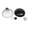 GLOBOSTAR® SOBRINO 999-0112 Vintage Κρεμαστό Φωτιστικό Οροφής με Ντουί 1 x E27 AC 220-240V IP20 – Μαύρο – Μ45 x Π45 x Υ45cm