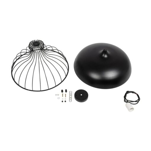 GLOBOSTAR® SOBRINO 999-0112 Vintage Κρεμαστό Φωτιστικό Οροφής με Ντουί 1 x E27 AC 220-240V IP20 – Μαύρο – Μ45 x Π45 x Υ45cm