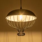 GLOBOSTAR® SOBRINO 999-0112 Vintage Κρεμαστό Φωτιστικό Οροφής με Ντουί 1 x E27 AC 220-240V IP20 – Μαύρο – Μ45 x Π45 x Υ45cm