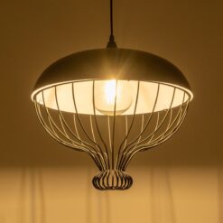 GLOBOSTAR® SOBRINO 999-0112 Vintage Κρεμαστό Φωτιστικό Οροφής με Ντουί 1 x E27 AC 220-240V IP20 – Μαύρο – Μ45 x Π45 x Υ45cm