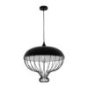 GLOBOSTAR® SOBRINO 999-0112 Vintage Κρεμαστό Φωτιστικό Οροφής με Ντουί 1 x E27 AC 220-240V IP20 – Μαύρο – Μ45 x Π45 x Υ45cm