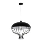 GLOBOSTAR® SOBRINO 999-0112 Vintage Κρεμαστό Φωτιστικό Οροφής με Ντουί 1 x E27 AC 220-240V IP20 – Μαύρο – Μ45 x Π45 x Υ45cm