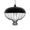 GLOBOSTAR® SOBRINO 999-0112 Vintage Κρεμαστό Φωτιστικό Οροφής με Ντουί 1 x E27 AC 220-240V IP20 – Μαύρο – Μ45 x Π45 x Υ45cm