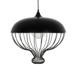 GLOBOSTAR® SOBRINO 999-0112 Vintage Κρεμαστό Φωτιστικό Οροφής με Ντουί 1 x E27 AC 220-240V IP20 – Μαύρο – Μ45 x Π45 x Υ45cm