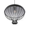 GLOBOSTAR® SOBRINO 999-0112 Vintage Κρεμαστό Φωτιστικό Οροφής με Ντουί 1 x E27 AC 220-240V IP20 – Μαύρο – Μ45 x Π45 x Υ45cm