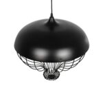 GLOBOSTAR® SOBRINO 999-0112 Vintage Κρεμαστό Φωτιστικό Οροφής με Ντουί 1 x E27 AC 220-240V IP20 – Μαύρο – Μ45 x Π45 x Υ45cm