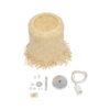 GLOBOSTAR® HAWAII 999-0125 Boho Κρεμαστό Φωτιστικό Οροφής με Ντουί 1 x E27 AC 220-240V IP20 – Μπεζ – Μ30 x Π30 x Υ30cm