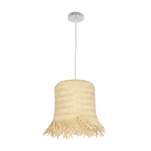GLOBOSTAR® HAWAII 999-0125 Boho Κρεμαστό Φωτιστικό Οροφής με Ντουί 1 x E27 AC 220-240V IP20 – Μπεζ – Μ30 x Π30 x Υ30cm