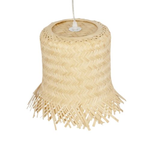 GLOBOSTAR® HAWAII 999-0125 Boho Κρεμαστό Φωτιστικό Οροφής με Ντουί 1 x E27 AC 220-240V IP20 – Μπεζ – Μ30 x Π30 x Υ30cm
