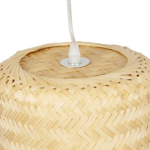GLOBOSTAR® HAWAII 999-0125 Boho Κρεμαστό Φωτιστικό Οροφής με Ντουί 1 x E27 AC 220-240V IP20 – Μπεζ – Μ30 x Π30 x Υ30cm