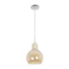GLOBOSTAR® LUCREZIA 999-0143 Μοντέρνο Κρεμαστό Φωτιστικό Οροφής με Ντουί 1 x E27 AC 220-240V IP20 – Μελί – Μ18 x Π18 x Υ24cm