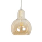 GLOBOSTAR® LUCREZIA 999-0143 Μοντέρνο Κρεμαστό Φωτιστικό Οροφής με Ντουί 1 x E27 AC 220-240V IP20 – Μελί – Μ18 x Π18 x Υ24cm