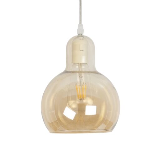 GLOBOSTAR® LUCREZIA 999-0143 Μοντέρνο Κρεμαστό Φωτιστικό Οροφής με Ντουί 1 x E27 AC 220-240V IP20 – Μελί – Μ18 x Π18 x Υ24cm