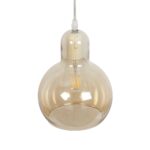 GLOBOSTAR® LUCREZIA 999-0143 Μοντέρνο Κρεμαστό Φωτιστικό Οροφής με Ντουί 1 x E27 AC 220-240V IP20 – Μελί – Μ18 x Π18 x Υ24cm
