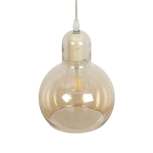 GLOBOSTAR® LUCREZIA 999-0143 Μοντέρνο Κρεμαστό Φωτιστικό Οροφής με Ντουί 1 x E27 AC 220-240V IP20 – Μελί – Μ18 x Π18 x Υ24cm
