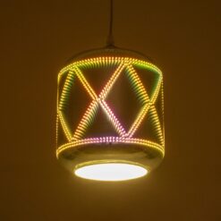 GLOBOSTAR® NEPTUNE 999-0149 Μοντέρνο Κρεμαστό Φωτιστικό Οροφής με Ντουί 1 x E27 AC 220-240V IP20 – Πολύχρωμο – Μ18 x Π18 x Υ25cm