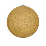 GLOBOSTAR® OCEANA 999-0155 Boho Κρεμαστό Φωτιστικό Οροφής με Ντουί 1 x E27 AC 220-240V IP20 – Μπεζ & Χρυσό – Μ60 x Π60 x Υ60cm