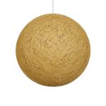 GLOBOSTAR® OCEANA 999-0155 Boho Κρεμαστό Φωτιστικό Οροφής με Ντουί 1 x E27 AC 220-240V IP20 – Μπεζ & Χρυσό – Μ60 x Π60 x Υ60cm