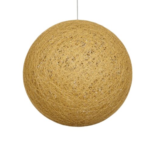 GLOBOSTAR® OCEANA 999-0155 Boho Κρεμαστό Φωτιστικό Οροφής με Ντουί 1 x E27 AC 220-240V IP20 – Μπεζ & Χρυσό – Μ60 x Π60 x Υ60cm