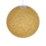 GLOBOSTAR® OCEANA 999-0155 Boho Κρεμαστό Φωτιστικό Οροφής με Ντουί 1 x E27 AC 220-240V IP20 – Μπεζ & Χρυσό – Μ60 x Π60 x Υ60cm