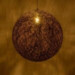 GLOBOSTAR® OCEANA 999-0156 Boho Κρεμαστό Φωτιστικό Οροφής με Ντουί 1 x E27 AC 220-240V IP20 – Καφέ – Μ60 x Π60 x Υ60cm