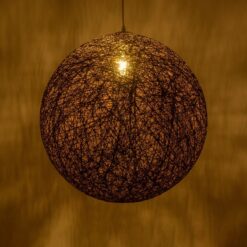 GLOBOSTAR® OCEANA 999-0156 Boho Κρεμαστό Φωτιστικό Οροφής με Ντουί 1 x E27 AC 220-240V IP20 – Καφέ – Μ60 x Π60 x Υ60cm