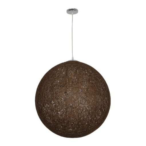 GLOBOSTAR® OCEANA 999-0156 Boho Κρεμαστό Φωτιστικό Οροφής με Ντουί 1 x E27 AC 220-240V IP20 – Καφέ – Μ60 x Π60 x Υ60cm