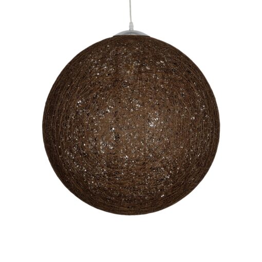 GLOBOSTAR® OCEANA 999-0156 Boho Κρεμαστό Φωτιστικό Οροφής με Ντουί 1 x E27 AC 220-240V IP20 – Καφέ – Μ60 x Π60 x Υ60cm