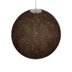 GLOBOSTAR® OCEANA 999-0156 Boho Κρεμαστό Φωτιστικό Οροφής με Ντουί 1 x E27 AC 220-240V IP20 – Καφέ – Μ60 x Π60 x Υ60cm