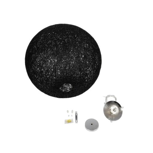 GLOBOSTAR® OCEANA 999-0157 Boho Κρεμαστό Φωτιστικό Οροφής με Ντουί 1 x E27 AC 220-240V IP20 – Μαύρο – Μ60 x Π60 x Υ60cm