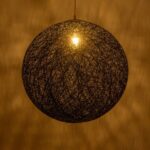 GLOBOSTAR® OCEANA 999-0157 Boho Κρεμαστό Φωτιστικό Οροφής με Ντουί 1 x E27 AC 220-240V IP20 – Μαύρο – Μ60 x Π60 x Υ60cm