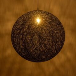 GLOBOSTAR® OCEANA 999-0157 Boho Κρεμαστό Φωτιστικό Οροφής με Ντουί 1 x E27 AC 220-240V IP20 – Μαύρο – Μ60 x Π60 x Υ60cm
