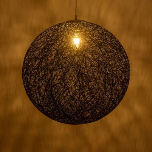 GLOBOSTAR® OCEANA 999-0157 Boho Κρεμαστό Φωτιστικό Οροφής με Ντουί 1 x E27 AC 220-240V IP20 – Μαύρο – Μ60 x Π60 x Υ60cm