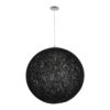 GLOBOSTAR® OCEANA 999-0157 Boho Κρεμαστό Φωτιστικό Οροφής με Ντουί 1 x E27 AC 220-240V IP20 – Μαύρο – Μ60 x Π60 x Υ60cm