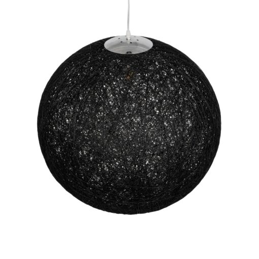 GLOBOSTAR® OCEANA 999-0157 Boho Κρεμαστό Φωτιστικό Οροφής με Ντουί 1 x E27 AC 220-240V IP20 – Μαύρο – Μ60 x Π60 x Υ60cm